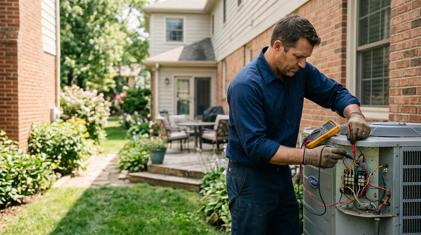 HVAC technician working near Parryville, PA